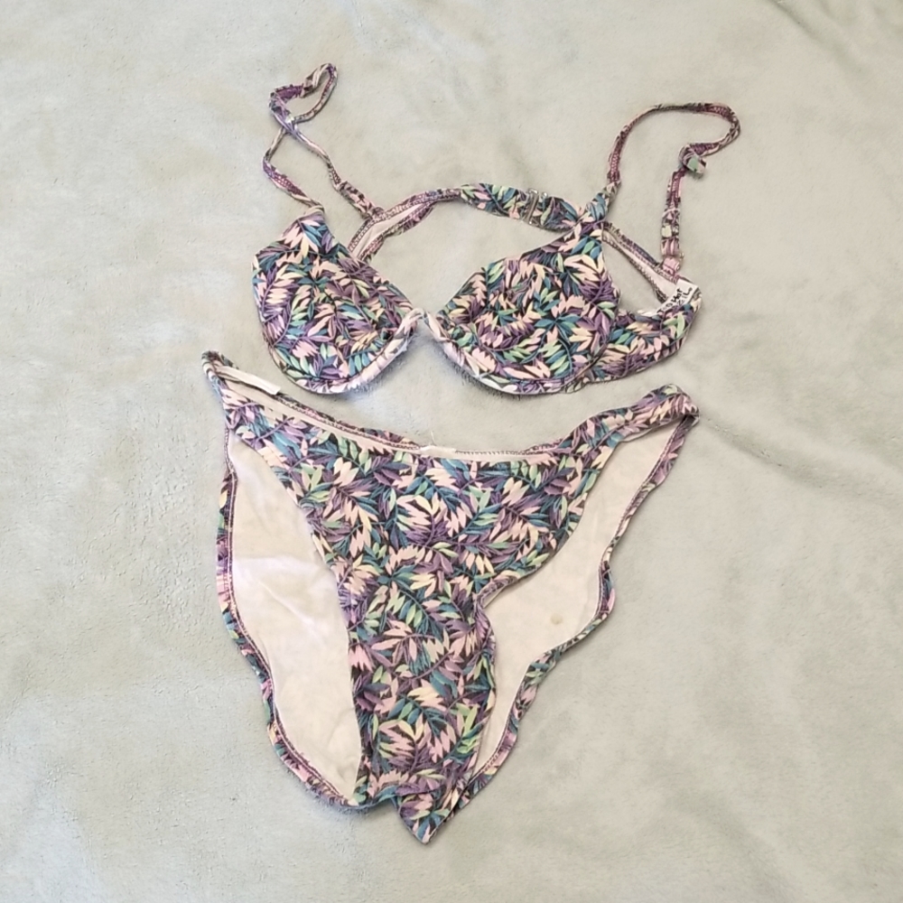 Bikini small tropical print